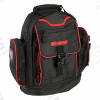 WESTWARD Tool Backpack: 19 1/2 in W 7 in D 18 in H, Polyester, Black, 15 Inside Pockets, Polyester (MPN 32PJ48). Key specifications — attr1116432: WESTWARD; attr1116408: Black.