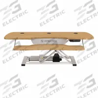 VERSADESK Standing Desk Converter: Electronic, Bamboo, Wood, 40 in Overall Wd, 24 in Overall Dp (MPN VDPPE4024-WNB). Key specifications — Desktop Material: Wood; Brand: VERSADESK; Desktop Color: Bamboo.