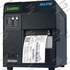 SATO Barcode Label Printer: Direct Thermal/Thermal Transfer, 4.09 in Max. Print Wd, Wired, M84Pro (MPN WM8420041). Key specifications — Dispensing Style: Rewind/Peel Off; Print Speed: 10 in/sec; Screen Type: Push Button; Wire Communication: Wired; Printer Series: M84Pro; Brand: SATO; Printer Connectivity: WiFi.