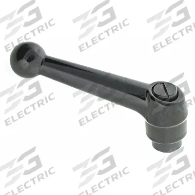 APPROVED VENDOR Adjustable Handle: Zinc w/ Steel Thread, 1/4"-20 - Ball-Style Adjustable Handles with Threaded Hole
