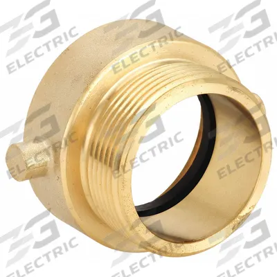 MOON AMERICAN Fire Hose Adapter: 1 1/2 in Compatible Pipe Size, NH X NPSH, Straight, Brass - Brass Rigid Fire Hydrant & Standpipe Adapters