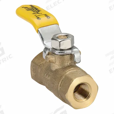 APOLLO Manual Two-Way Ball Valve: 1/8 in, Brass, Straight, FNPT x FNPT - Mini Brass Ball Valves