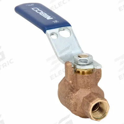 NIBCO Manual Two-Way Ball Valve: 1/4 in, Bronze, Straight, FNPT x FNPT - Bronze Ball Valves