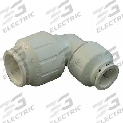 JOHN GUEST Push-Fit Elbow Fitting: Elbow, 3/4 in OD x 3/4 in OD Size, Plastic - Polysulfone Push-to-Connect Tube Fittings