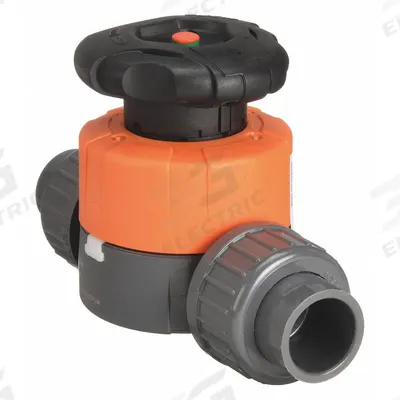 GEORG FISCHER Diaphragm Valve: 1 1/2 in, PVC, 2-Way, Socket x Socket - PVC Diaphragm Valves for Chemicals