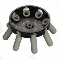 HERMLE Laboratory Rotor: Centrifuges, Rotor, 5 1/4 in Overall Dia, Swing-Out, (8) 10 mL, 3,717 x g (MPN Z287-0810H). Key specifications — attr1025137: Centrifuges; attr1031088: HERMLE; attr1034077: (8) 10 mL; attr1034079: 3,717 x g.