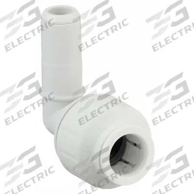 JOHN GUEST Push-Fit Elbow Fitting: 90° Elbow, 3/4 in OD x 3/4 in OD Size, Plastic - Polysulfone Push-to-Connect Tube Fittings