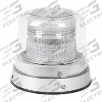 GROTE Flashing Beacon: Flashing Beacon, Amber/Green, 8 7/8 in Overall Wd, 7 7/8 in Overall Ht, LED (MPN 79070). Key specifications — Operating Voltage: 12 to 24V DC; Number of Flash Patterns: 12; Electrical Connection: Blunt Cut Wires; Mount Type: Stud; Brand: GROTE; Shape: Round.