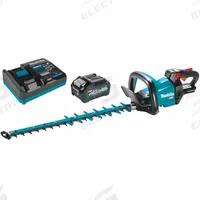 MAKITA Battery-Powered Hedge Trimmer Kit: XGT® Platform, 3/8 in Cutting Wd, 24 in Blade Lg, 40 V (MPN GHU02M1). Key specifications — attr994967: MAKITA; attr994962: 4.0 Ah.