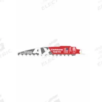 MILWAUKEE Reciprocating Saw Blade: 6 Teeth per Inch, 6 in Blade Lg, 0.05 in Blade Thick, Carbide (MPN 48-00-5231). Key specifications — attr1109198: 6; attr1109200: Rigid for Straight Cuts; attr1109201: Curved; attr1109209: MILWAUKEE.