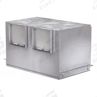 In-Line Ceiling Exhaust Fan: 857 cfm @ 0.100 in SP, Square Duct, 8 in x 8 in, 216 W, 2 Speeds (MPN 60KU46). Key specifications — Brand: DAYTON; Discharge Direction: Horizontal/Vertical; Number of Speeds: 2; Nominal Voltage: 115V AC - Single Phase.