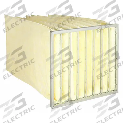 GRAINGER Pocket Air Filter: 24 in x 24 in x 22 in, MERV 14, Yellow, Fiberglass - MERV 14 Pocket Air Filters