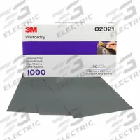 WETORDRY Flexible Abrasive Hand Sheet: 5 1/2 in W x 9 in L, Silicon Carbide, 1000 Grit, A Wt Paper (MPN 7000042501). Key specifications — Brand: WETORDRY; Series: 401Q; Resistance: Water.