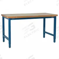 BENCHPRO Workbench: Fixed Ht, Butcher Block, 96 in x 36 in, 6,600 lb Overall Load Capacity, Blue (MPN KW3696). Key specifications — Brand: BENCHPRO.