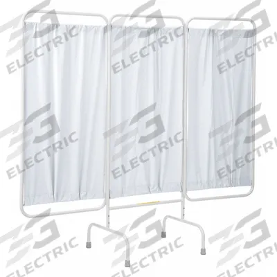 R&B WIRE PRODUCTS Privacy Screen: 3 Panels, Vinyl, White - Crutch-tipped Privacy Screens