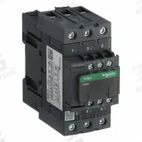 SCHNEIDER IEC Magnetic Contactor: Non-Reversing, 3 Poles, 3NO Contacts, 40 A, 120V AC Coil (MPN LC1D40AG7). Key specifications — Brand: SCHNEIDER; Integrated Surge Suppression: No.