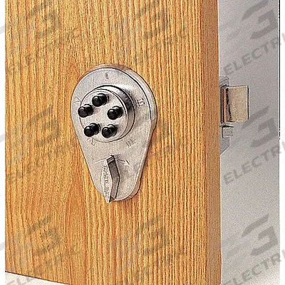 SIMPLEX Deadlocking Spring Latch: 1 1/2 in Door Thick - Max, Brass (MPN 917-04) - Mechanical Keyless Access Deadbolts