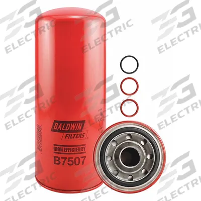BALDWIN FILTERS Oil Filter: B7507, 1 1/2"-16 Thread Size, 12 1/8 in Overall Ht - Spin-On Oil Filters