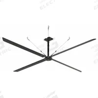 HUNTER INDUSTRIAL Ceiling Fan: 111,095 cfm Airflow, 16 ft Blade Dia, Variable Speeds, 240V AC, ECO (MPN E16-23P-IP-SM). Key specifications — Voltage: 240V AC; Light Kit: No; Series: ECO; Number of Speeds: Variable; Phase: Three; Current: 3.5 A; Brand: HUNTER INDUSTRIAL.