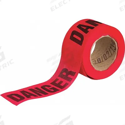 APPROVED VENDOR Barricade Tape: 150 ft Lg, 3 in Wd, Danger Legend, Wood Fiber - General Danger Messaging Barrier Tape