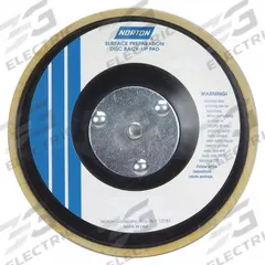 NORTON Hook-and-Loop Disc Backup Pad: 4 in Dia x 1/2 in T, 5/8"-11 Internal-Thread, Non-Vacuum (MPN 66261059304). Key specifications — Brand: NORTON; Tool Connection: 5/8"-11 Internal-Thread.