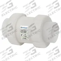 HAYWARD Check Valve: Ball, Inline Valve Body, Polypropylene, 2 in Pipe Size, FNPT x FNPT, Std, FKM (MPN TC30200T). Key specifications — attr1056982: Polypropylene; attr1056976: HAYWARD.