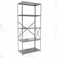 HALLOWELL Metal Shelving: Standalone, Heavy-Duty, 36 in x 18 in, 84 in Overall Ht, 5 Shelves (MPN F7510-18HG). Key specifications — attr41760: Steel; attr41761: Steel; attr37625: Unassembled; attr37628: Gray; attr33609: HALLOWELL.
