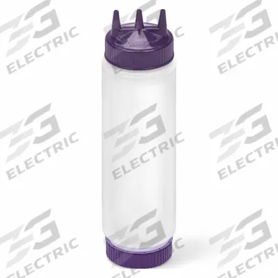 VOLLRATH Squeeze Bottle: 24 oz Capacity, 2 1/8 in Opening Dia, 10 3/4 in Overall Ht - Standard Squeeze Bottles