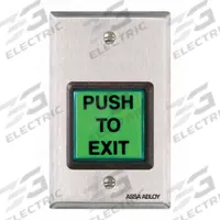 SECURITRON Exit Push Button: 4 1/2 in Ht, 1 3/4 in Dp, 2 3/4 in Wd, Gray/Green, Gray/Green (MPN EEB2). Key specifications — Color: Green; Product Type: Exit Push Button; Operation Type: Push Button; ADA Compliant: No; Brand: SECURITRON.