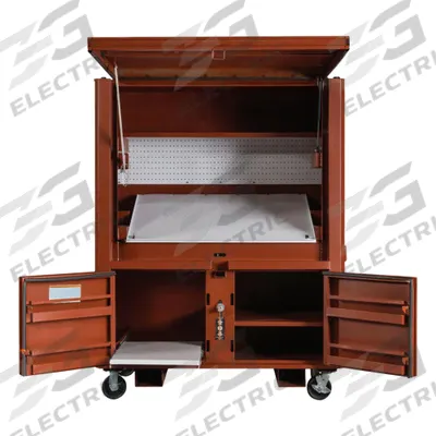 CRESCENT JOBOX Jobsite Field Office: 33 in W x 63 in D x 80 in H, 91 cu ft, Recessed Padlock - Jobsite Field Offices