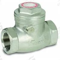 SHARPE Check Valve: Swing, 2-Way, Inline Valve Body, 1 in Pipe Size, FNPSM x FNPSM, 350°F, Std, PTFE (MPN 4371000340). Key specifications — Seat Material: Metal; Brand: SHARPE.