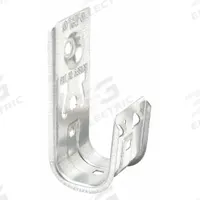 B-LINE BY EATON J-Hook: Screw-On with Locking Latch, 1 1/4 in Max. Bundle Dia., Galvanized Steel (MPN BCH21). Key specifications — Material: Galvanized Steel; Includes Locking Latch: Yes; Color: Silver; Brand: B-LINE BY EATON; Mounting Location: Wall; Mounting & Attachment (subhead): Screw-On with Locking Latch.