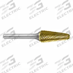 SGS PRO Carbide Bur: Ball-Nosed Cone, SL-3, Double Cut, 3/8" x 3/8" Head, 1/4" Shank (MPN 15245). Key specifications — Trade Number: SL-3; Brand: SGS PRO.