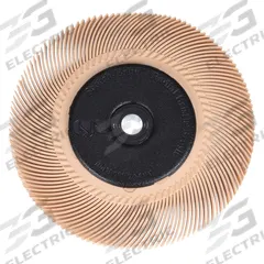 SCOTCH-BRITE Radial Bristle Brush: Type C, 6 in Dia x 7/16 in Wd, 1 in Arbor, Ceramic, Orange (MPN 61500187788). Key specifications — Brand: SCOTCH-BRITE.