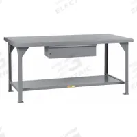 LITTLE GIANT Workbench: Fixed Ht, Steel, 48 in x 30 in, 10,000 lb Overall Load Capacity, Gray (MPN WW-3048-HD). Key specifications — Included Components: Drawer; Brand: LITTLE GIANT.