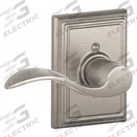 SCHLAGE Door Lockset: Dummy Lever Locksets, Nickel, ADA Compliant (MPN F170 ACC 619 ADD LH). Key specifications — Ligature Resistance: Not Ligature-Resistant; Brand: SCHLAGE; Visual Indicator Message: No Message; Lockset Style: Addison; ADA Compliant: Yes; Finish: Satin Nickel-Plated, Clear Coated : Brass.