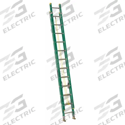 LOUISVILLE LADDER Extension Ladder: 24 ft Ladder Size, Fiberglass, 225 lb Load Capacity - Non-Conductive Fiberglass Extension Ladders
