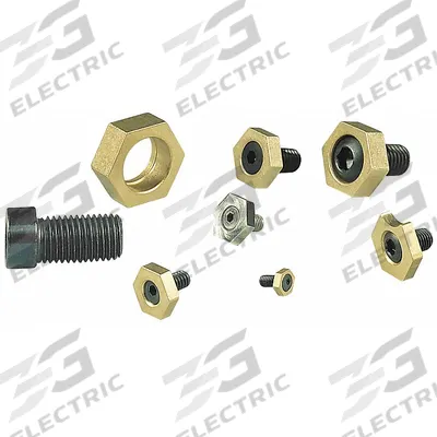 MITEE-BITE PRODUCTS INC Fixture Clamp: Brass, Smooth Face, M8 Bolt - Hex-Edge Fixture Clamps