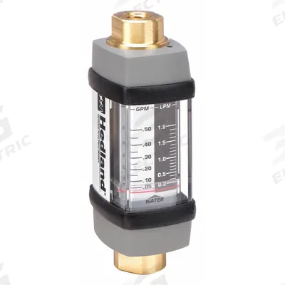 HEDLAND Mechanical Flowmeter: Water and Other Fluid Meter, Scale, Variable Area - Inline Flowmeters for Water