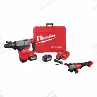 MILWAUKEE Rotary Hammer and Grinder: 2 Tools, Angle Grinder/Hammer Drill, 18 V DC Volt, M18 FUEL™ (MPN 2718-22HD, 3670-20). Key specifications — attr1176460: Angle Grinder.
