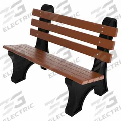 ULTRASITE Outdoor Bench: Comfort Park Avenue, 48 in Overall Lg, 33 1/2 in Overall Ht, Brown, Black (MPN PB 4BROCPAE). Key specifications — Manufacturer Part Number: PB 4BROCPAE; Brand: ULTRASITE; Frame Color: Black; Product Type: Outdoor Bench; Seat Color: Brown; Series: Comfort Park Avenue.