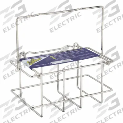 SQWINCHER Dispensing Rack: Steel, Chrome-Plated, Wall, 11 in Overall Lg - Racks for Sport Drinks & Concentrates