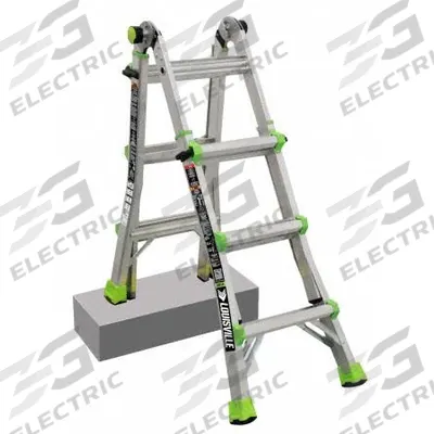 LOUISVILLE LADDER Multipurpose Ladder: 6 Configurations, Aluminum, 300 lb Load Capacity - Staircase & Extending Multifunction Ladders