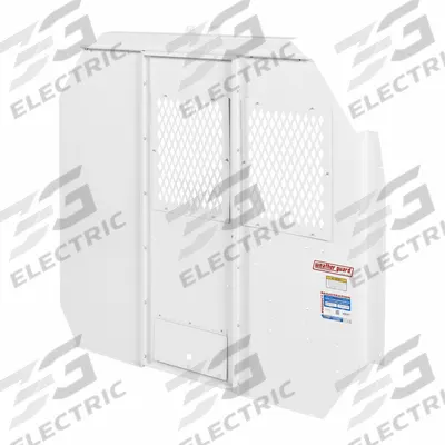 WEATHER GUARD Van Partition: Swing Open Door Panel, White, Steel, 56 in Overall Ht - Van Bulkheads with Door