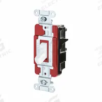 HUBBELL Wall Switch: Toggle Switch, Single Pole, Maintained, White, 120/277V AC, 20 A (MPN CSB120STW). Key specifications — Illuminated: No; Voltage Rating: 120/277V AC.