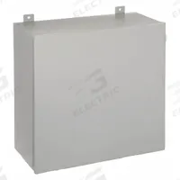 WIEGMANN Enclosure: Steel, 24 in x 24 in x 11 in, NEMA 12/13, Solid Cover, Hinged (MPN B242411CH). Key specifications — Brand: WIEGMANN; Closure Method: Screws; Knockouts: Not Included.