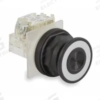 SCHNEIDER Mushroom Head Push Button: Non-Illuminated, Mushroom Head Profile, Non-Metallic, 30 mm (MPN 9001SKR9BH13). Key specifications — Brand: SCHNEIDER; Action: Maintained; Series: 9001SK; Push Button Material Type: Non-Metallic.