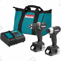 MAKITA Cordless Tool Combination Kit: 2 Tools, Drill/Driver/Impact Driver, 18 V DC Volt, LXT®, LXT® (MPN CX203SYB). Key specifications — attr1176460: Drill/Driver.