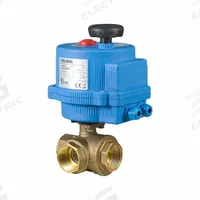 BONOMI Electrically Actuated Three-Way Ball Valve: 3/8 in, Brass, 12V AC/DC, FNPT x FNPT x FNPT (MPN 8E066LF-001-3/8). Key specifications — Included Mounting: ISO 5211 Actuator Mounting Pad; Brand: BONOMI; Actuator Features: Manual Override.