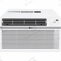 LG Window Air Conditioner: 1,400 sq ft – 1,560 sq ft, 24,500 BtuH, 208/230V AC, 6-20P, Cooling Only (MPN LW2524RD). Key specifications — Brand: LG; Combined Energy Efficiency Ratio (CEER) Rating: 10.3; Voltage: 208/230V AC; NEMA Plug Configuration: 6-20P; Special Features_Broad: Wi-Fi.